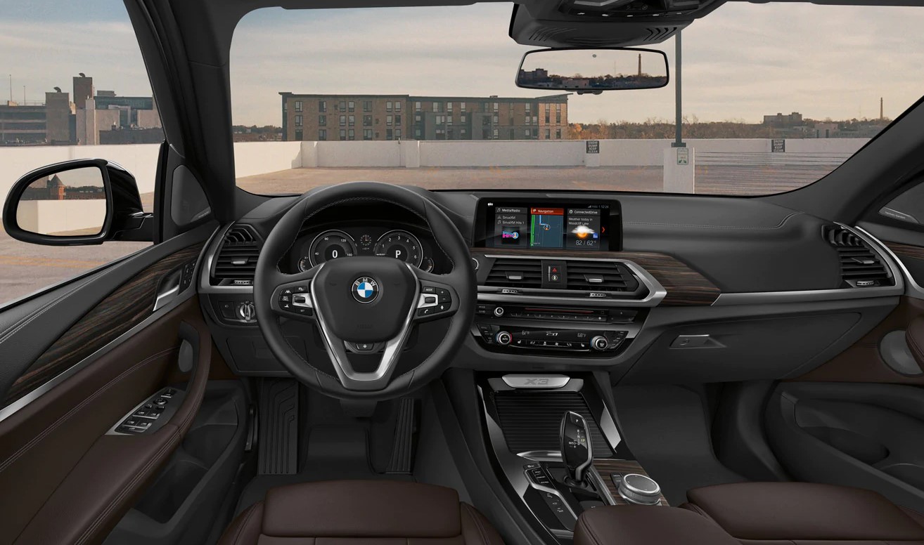 2019 BMW X3 Black and Brown Interior